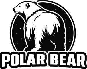polar bear vector logo design