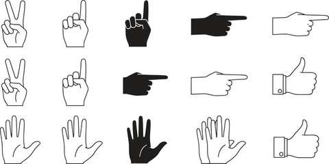 collectionofvarioushandgesturesandsigns