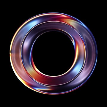Transparent Chrome letter O