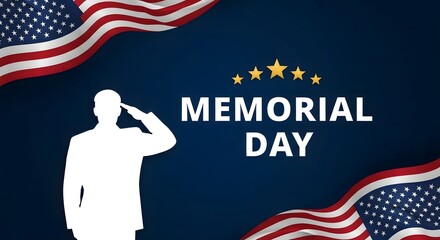Naklejka premium Honoring fallen heroes on memorial day a tribute to us military veterans