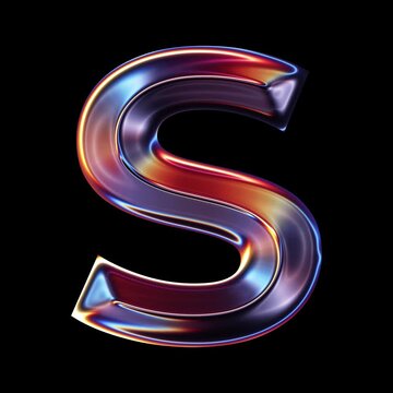 Transparent Chrome letter S