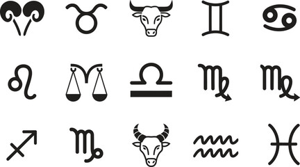 Zodiac signs and symbols collection