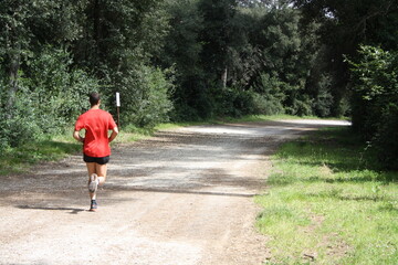 man running in the park