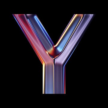 Transparent Chrome letter Y