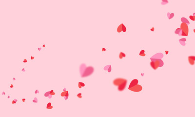 Valentine's Day background decorated with beautiful heart shapes. Vector illustration.