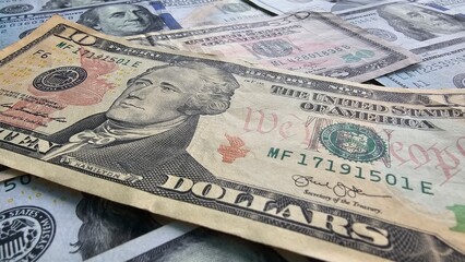 Various wooden music notes placed on a blue surface showing different shapes