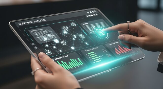 Innovative Holographic Technology for Legal Data Analysis and Insights with Transparent Display