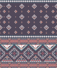 Geometric Ethnic pattern, Native American tribal fabric, tile, carpet, vector, illustration design.Bold contrast and repeating geometric elements create a modern yet traditional surface design. Ideal 