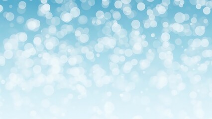 White bokeh spots on blue gradient background