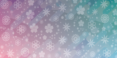 Delicate White Snowflakes Adorn a Gradient Winter Wonderland Background.