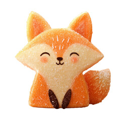 Crafting a cute fox candy figure during a sweet-making session at home with family in the afternoon