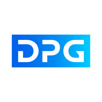 DPG modern bold logo designed for consulting, construction, and contractor businesses. Clean typography and blue gradient convey strength, reliability, and professional corporate identity.