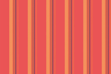 Obraz premium Brand textile fabric seamless, random vertical lines vector. Cover background texture stripe pattern in red and orange colors.