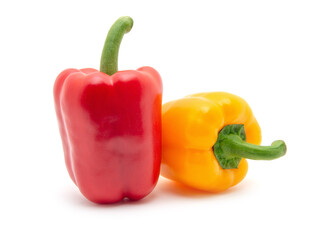 Fresh peppers isolated on white background