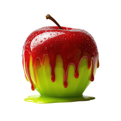 Naklejka premium Glowing Poison Apple with Dripping Syrup