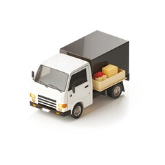White Delivery Truck Clean Commercial Design
