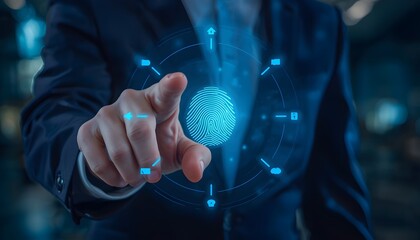 hand touching virtual screen