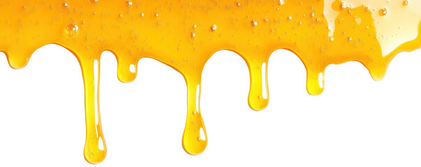 Obraz na płótnie Canvas liquid dripping sweet honey food isolated on white or transparent png