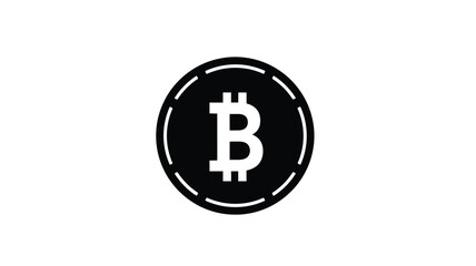 Obraz premium bitcoin logo in a circular design a simple and recognizable symbol silhouette