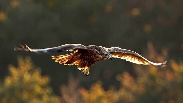 Majestic hawk soaring through the air, capturing the essence of freedom and grace.