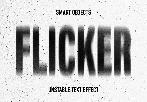 Unstable Text Effect Mockup