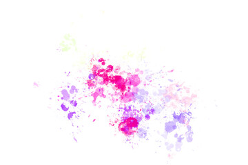Fototapeta premium Abstract Colorful Watercolor Ink Splash Explosion Texture on Transparent Background
