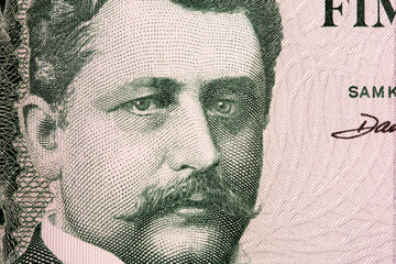 Hannes Hafstein a closeup portrait from Icelandic money
