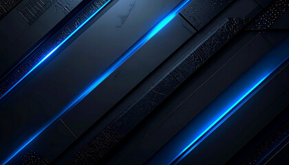 青い光のストライプ黒背景