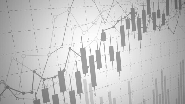 Business candle stick graph chart of stock market investment global financial trading chart with market analysis