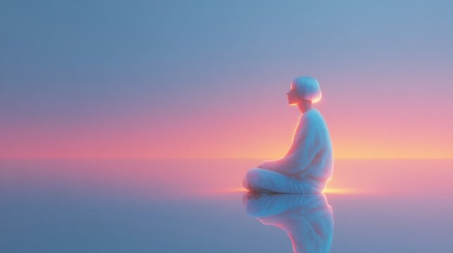 Solitude and self reflection concept.