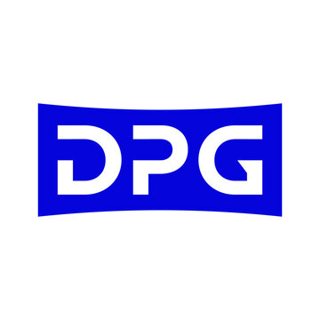 DPG modern bold logo designed for consulting, construction, and contractor businesses. Clean typography and blue gradient convey strength, reliability, and professional corporate identity.