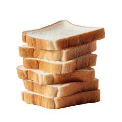 A stack of sliced white bread on a black background
