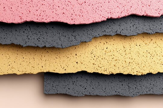 Colorful concrete blocks pile stack of diverse colored concrete blocks arranged neatly suitable for construction or artistic projects