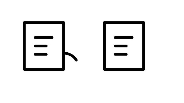 Outline style animated icons of true and false symbols accept and rejected for evaluation. Modern style icons isolated on white Background. 