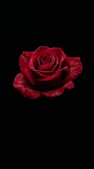 red rose on black background