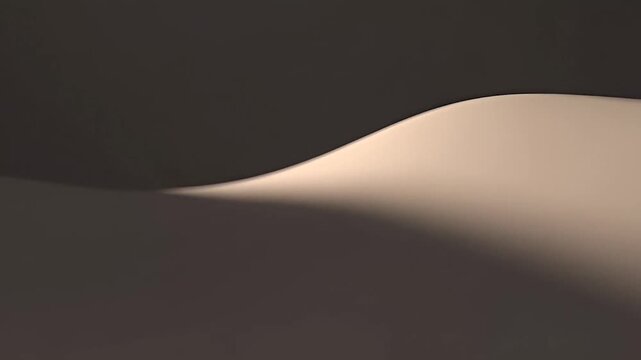 Curved plaster wall background with slow moving shadow edge