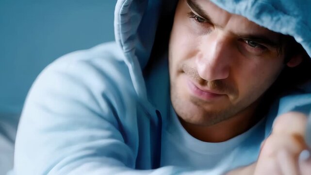 Close-up of man holding alarm clock, overslept and deadline stress time management concept