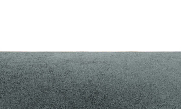 Empty asphalt road surface with transparent background