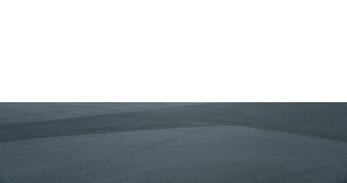 Dark asphalt road texture with transparent background