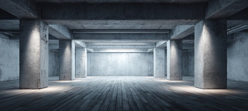 Basement room. Generative AI technology.	
