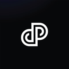 Obraz premium Modern Monogram Logo Featuring Intertwined 'dp' Letters