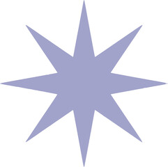 Obraz premium Purple Star Icon in Simple Flat Design with Soft Gradient Color on White Background for Graphic Design