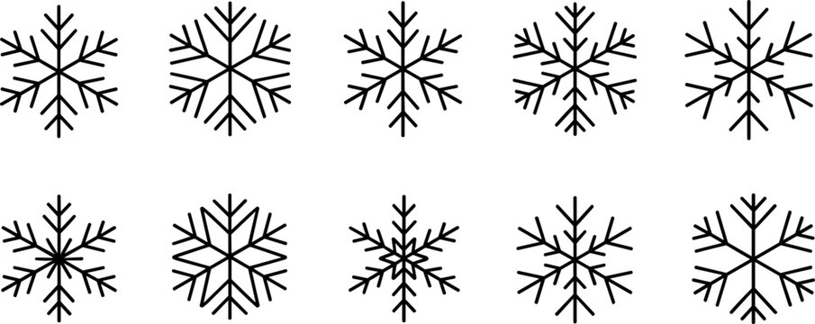 Snowflakes black white winter designs snowflake patterns