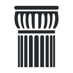 Naklejka premium Column heading icon for use in design work related to architecture or construction