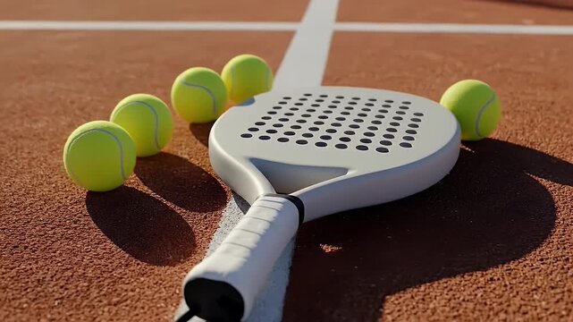 white padel racket footage simply video