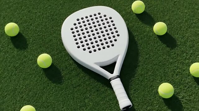 white padel racket footage simply video