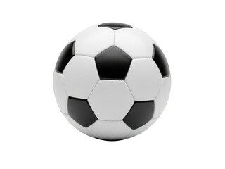 Fototapeta premium Classic black and white soccer ball isolated on transparent background
