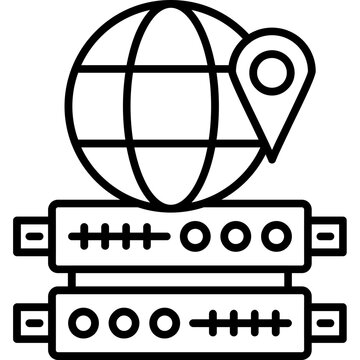 Colocation Facility Icon Vector Element
