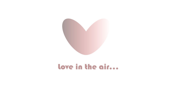 Minimalistic postcard love is in the air