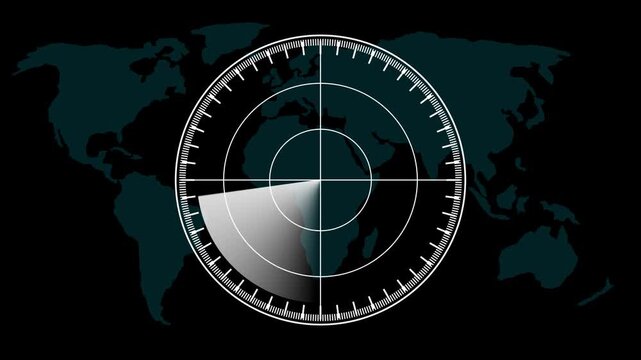 Rader radar icon, Animated radar icon animation
on map background.
